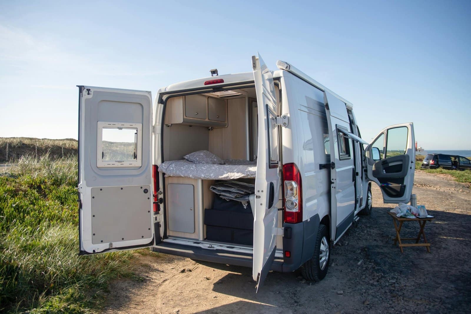 BaoVans hire campervan parked on a road trip route out of Barcelona